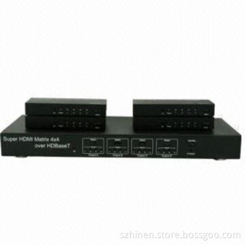 Super HDMI Matrix 4 x 4, Over HD BaseT